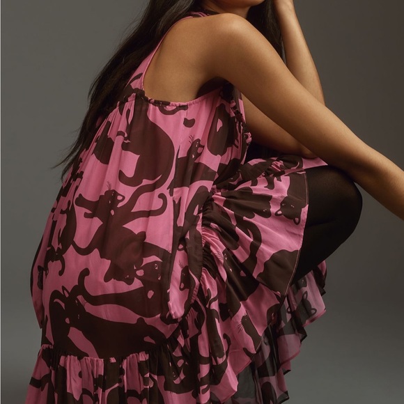 Maeve Halter Shine Swing Mini Dress - Picture 9 of 13